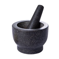 REAL GRANITE (No Plastic) Mortar and Pestle Set - Traditional and Authentic for kitchen./Garlic masher / natural garlic masher / lycolo mortar garlic mortar mash pot / household