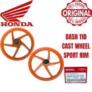 W110/ DASH/ DASH.II/ ALPHA SPORT RIM/CAST WHEEL ORANGE FRONT REAR SET [1.85-DISC / 1.85-DRUM] - [446