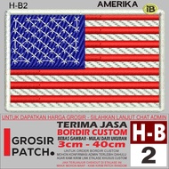 FL-2 PATCH EMBROIDERY LOGO H-B2 AMERICA FLAG/ FLAG
