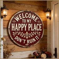 Front Door Door Sign Vintage Wall Decorations Welcome Sign for Front Door for Spring Summer Fall All