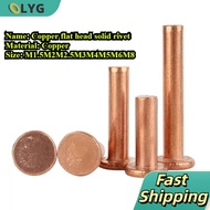 Copper countersunk head rivets GB869 percussion type flat head flat cone head solid rivets Copper d 