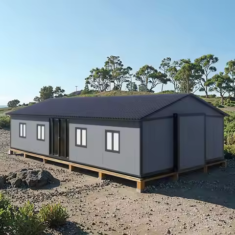 Customized 40ft Modular Prefab Steel House 3 Bedroom Solar-Ready Design With Expandable Balcony For 