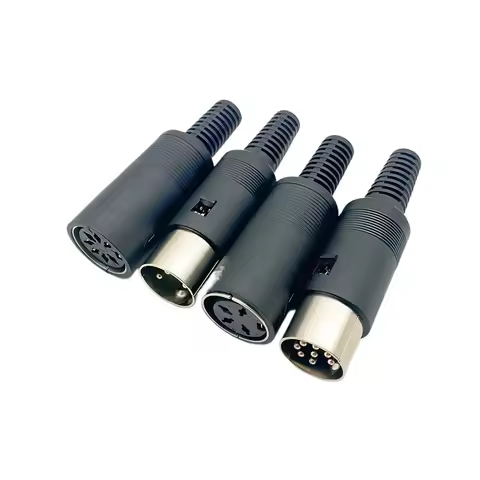 1PCS Male/Female DIN Plug Socket Connector 3/4/5/6/7/8 PIN Chassis Cable Mount plug