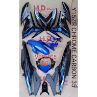 HLD STICKER TANAM Yamaha Y15ZR Y15 YSuku v2 Coverset Body Cover Set Chrome Carbon Emas Sticker Biru 