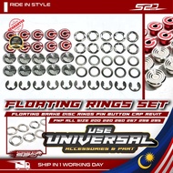 Floating Disc Set IMPORT Universal Use PNP Floating Brake Disc Rings Pin Button Cap Revit Disk O-rin