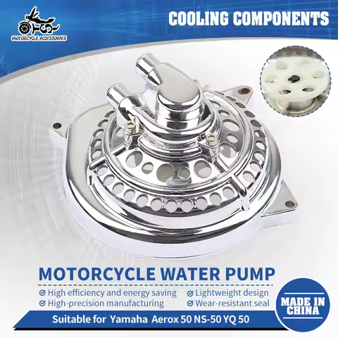 SJ Motorcycle Water Pump Cover&Full Assembly Kit Aluminum CNC Coolant Pump For Yamaha Aerox50 NS-50 