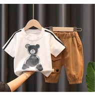 Latest Children's Clothing PANDA Suit Line Two 1-6 Years