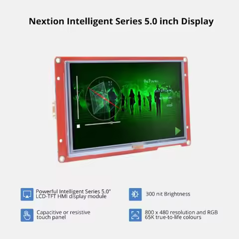 NEXTION NX8048P050-011C/R 5.0” Intelligent Series HMI Touch Display LCD-TFT Capacitive/Resistive Tou