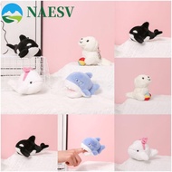 NAESV Orca Plush Keychain, Ocean Series Marine Animal Animal Beluga Plush Keyring, Creative Shark Or