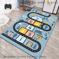 Qingshan Carpets: Thickened carpet for living room, sofa, children's room, bedroom. Large-area non-s