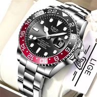 Men Watch LIGE Waterproof Stainless Steel Business Watch luxury quartz watch