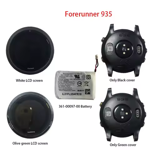 LCD Screen /Without Battery Back Cover /Battery 361-00097-00 For Garmin Forerunner 935 GPS Smart Spo