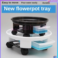 2 trays Movable Water Pan Mobile Flower Pot Tray Caster Base Flower Pot Tray Thickened Universal Flower Holder Household