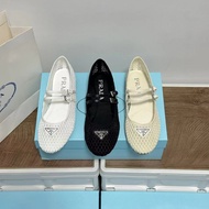 Prada Spring Summer Mesh & Gauze Mary Jane Shoes