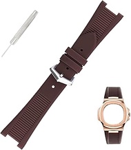 13mm x25mm Rubber Watch Band replacement for Patek Philippe Nautilus PP 5711 1A010 5712 5712G 5726 5