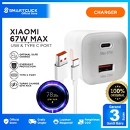 Xiaomi 67W Max Dual Port USB Type C Fast Charging USB Port Charger 100% Original