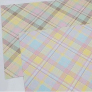 Linen Check Pink Yellow 50sheets A4 Double Sided (romantic pink)