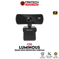Fantech Luminous C30 Quad High Definition Webcam | 2K Quad HD | 106° Angle Ultra Wide | 360 Degree
