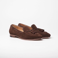 Julietta Lofty Tassel Loafer Brown Suede รองเท้าหนัง Julietta