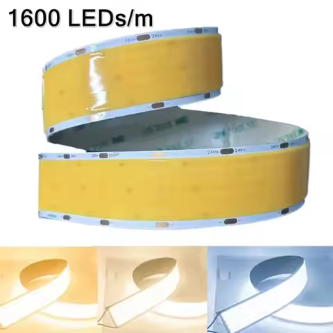 1600LED/m 30mm Wide Super Bright COB LED Strip DC24V LED Ribbon Tape Indoor Lighting TV Backlight Fl