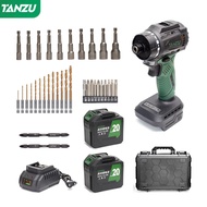 kssfsa Tanzu 21V 80NM Torque Brushless Motor Cordless Screwdriver Drill With Lithium Battery Self-lo