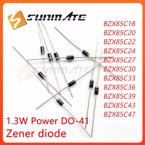 50PCS BZX85C18 BZX85C20 BZX85C22 BZX85C24 BZX85C27 BZX85C30 BZX85C33 BZX85C36 BZX85C39 BZX85C43 BZX8