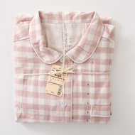 Muji Japanese Style Autumn Winter Muji Homewear Cotton Brushed Flannel Pure Cotton Pajamas Men Women