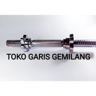 35cm Rubberized Dumbbell Sticks And Load 5 Kg