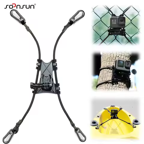 SOONSUN Fence Mount for GoPro Akaso DJI Action Camera Phone for Baseball Tennis Paddle Board Swimmin
