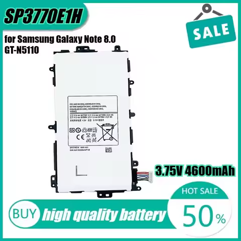 3.75V 17.25Wh 4600mAh SP3770E1H Battery for Samsung Galaxy Note 8.0 GT-N5110 N5100 Tablet