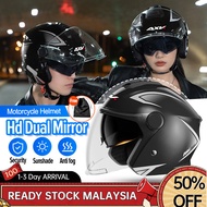 Helmet Motor Bike Helmet GXT Motorcycle Topi keledar Open Face Double Visor Motosikal Helmet Motor Stylish Dual Len Half Helmet Motorcycle Helmet