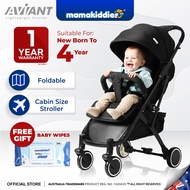 Mamakiddies Aviant Baby Stroller Lightweight Cabin-Size Compact Foldable Stroller Bayi