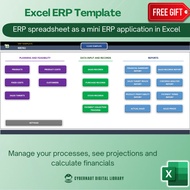 Excel Template - Excel ERP Template (Free 12-in-1 Bundle Excel Course Books)