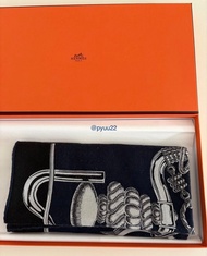 Hermes metallique scarf 100 cashmere 圍巾