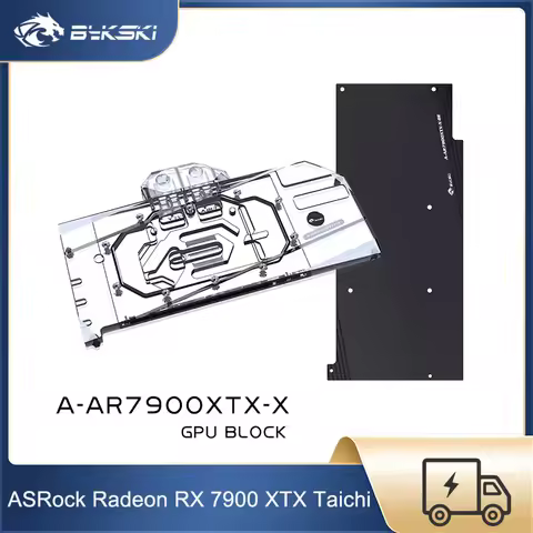 Bykski GPU Block For Asrock Radeon RX 7900 XTX Taichi , Graphics Card Water Cooling System Cooler Co