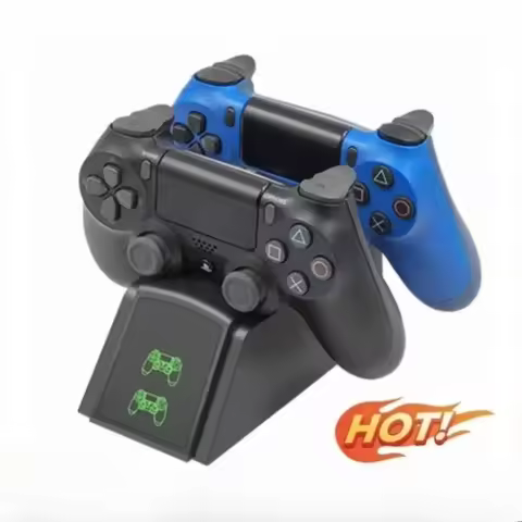 Dual USB PS4 Controller Charger Fast Charging Dock Station For Sony Playstation 4 Slim Pro Gamepad J