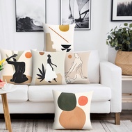 Nordic Abstract minimalist style plush fabric pillow cover office living room sofa back waist pillow