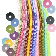 1.4M Colorful Phone Wire Cord Rope Plastic Protector Bobbin Winder/ USB Charging Cable Data Line Ear
