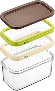 Yoshikawa Butter Case, 7.9 oz (200/450 g) Butter Cutter, Made in Japan, 7.1 oz (200 g) Cuts to Appro
