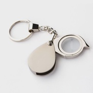 พวงกุญแจแว่นขยายขนาดเล็กห่วงกุญแจแบบพับแบบพกพา10/15เท่าพวงกุญแจแว่นขยายทนทานแว่นขยายอุปกรณ์กระเป๋าของขวัญวันหยุด