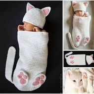 CUSTUME CAT (0-3 MONTHS)/BABY KNITTED CLOTHES PHOTOGRAPHY PROPERTY
