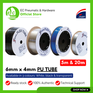 6MM x 4.0MM JISAN Korea PU Polyurethane Tube Pneumatic PU Tube PU Air Compressor Hose Tube (5m/20m)