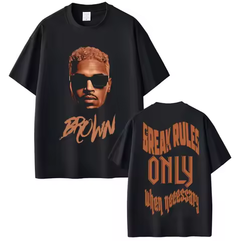 Rapper Chris Brown Usher Raymond 2026 Tour T Shirts Men Women Hip Hop Fashion Music T Shirt Casual C