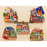 International fridge magnet Australia Hawaii Mauritius Finland Finland (Suomi) Kroasia (Hrvatska)
