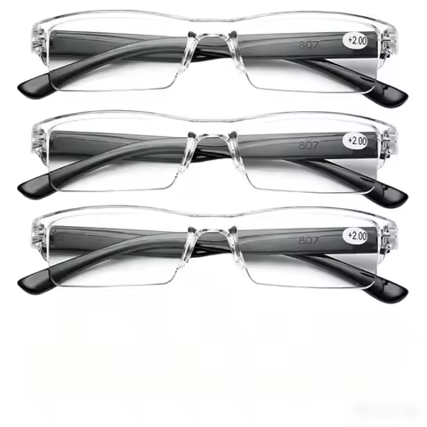 Rectangle Unframed Reading Glasses Presbyopic Eyewear Portable Ultralight Eyeglasses Unisex Eyes Gla