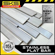 Stainless 304 Flat Bar 3mm Thickness | Sizes 3/4" to 2" | Cut Length 2FT & 4FT