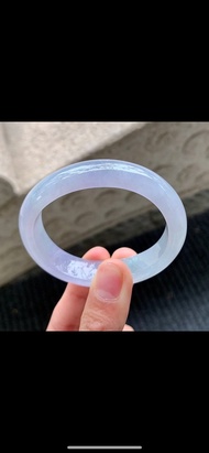 冰種玉鐲 天然翡翠玉鐲 A玉 手鐲 • 冰種紫藍翡翠貴妃鐲