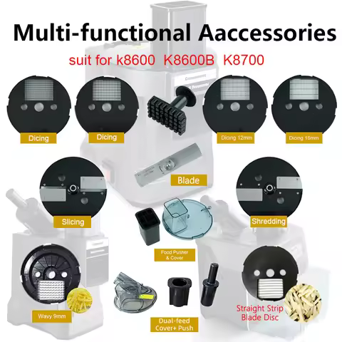 K8600 Multifunctional Vegetable Slicer Machine Original Full Size Accessories Slicing Shredding Dici