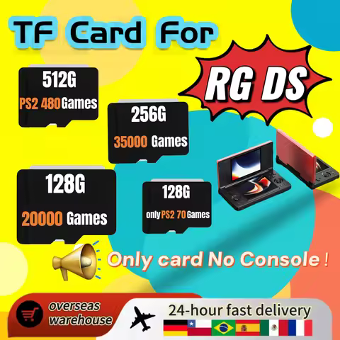 For Anbernic RG DS TF Popular Classic Retro Game PSP PS2 3DS Android 14 Portable Handheld 512G Sd Ca