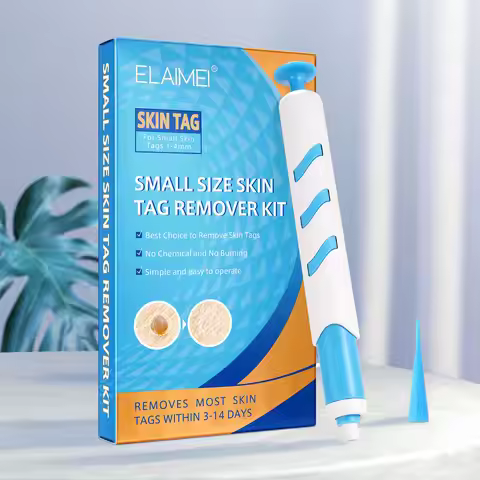 2 In1 Painless Auto Skin Tag Mole Wart Removal Kit Cleaning Tools Face Skin Care Body Wart Dot Treat